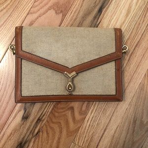 Vintage Hermès canvas clutch